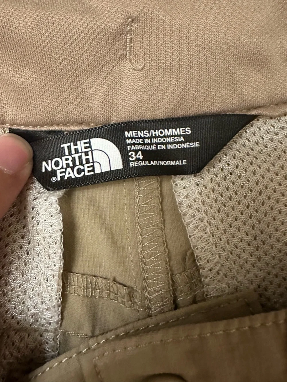 The North Face Men’s Tan Hiking Trail Shorts Size 34 Lightweight Nylon